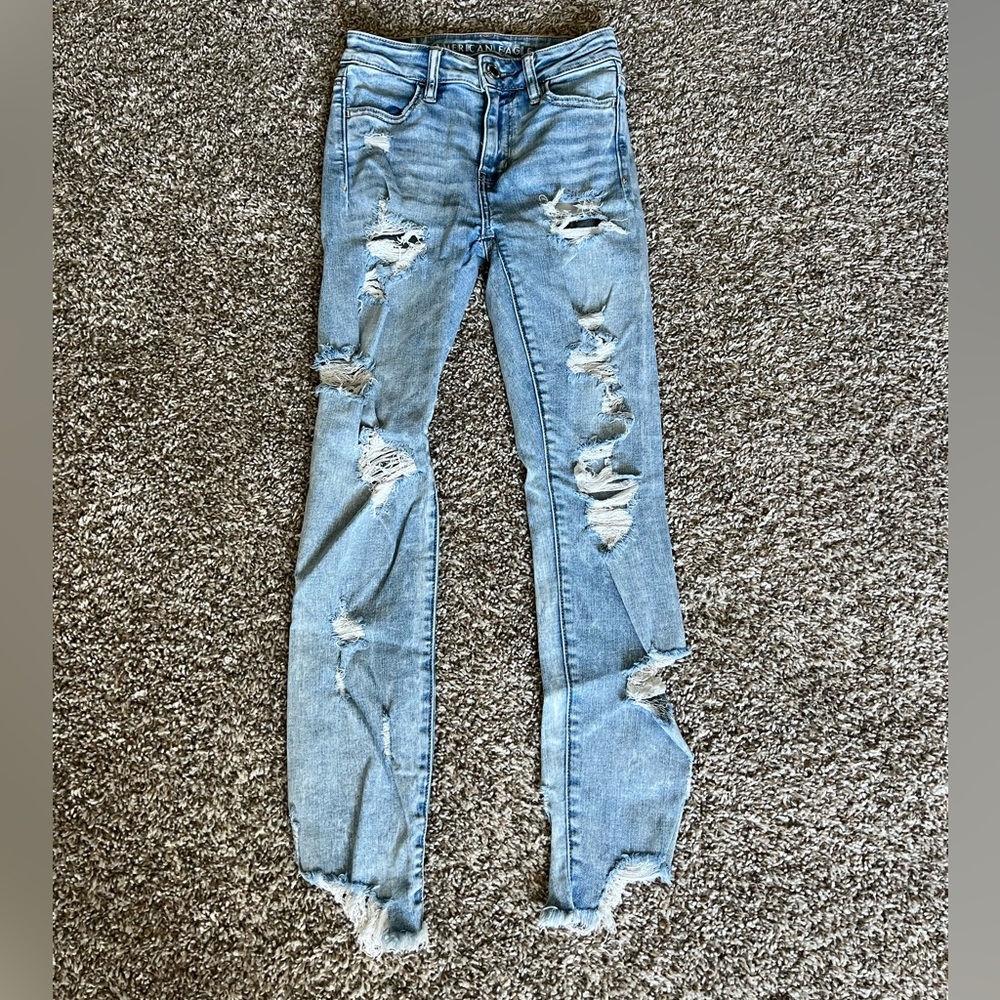 American Eagle Skinny/Jeggings Crop Jeans - size 0
